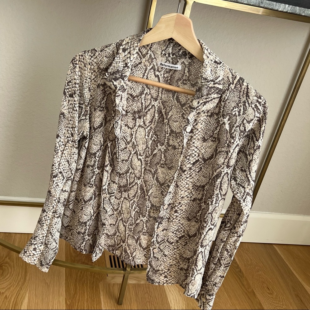 Reformation Violet Top (Python) - Picture 2 of 2